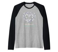 El Amor Recuerda Cuando la Mente Olvida al Cuidador de Alzheimer Camiseta Manga Raglan