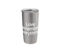 El amor recuerda todo pareja romántica sentimental Vaso térmico de acero inoxidable de doble pared