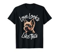 El Amor se ve como Este Perro Yorkshire Terrier Hombres Mujeres Niños Camiseta