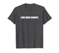 El Amor Siempre GANA Camiseta, Hombre, Jaspeado Oscuro, 3XL