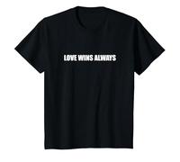 El Amor Siempre GANA Camiseta, Niños, Negro, 4 años