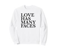 El Amor Tiene Muchas Caras (declaración de Amor) (diseño Minimalista) Sudadera