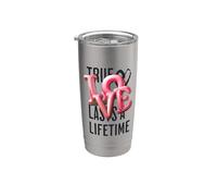 El amor verdadero dura toda la vida Vaso térmico de acero inoxidable de doble pared