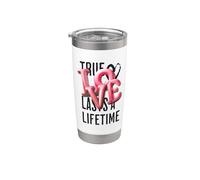 El amor verdadero dura toda la vida Vaso térmico de acero inoxidable de doble pared