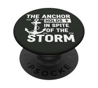 El Ancla sostiene a Pesar de la tormenta fe Cristiana PopSockets PopGrip Adhesivo
