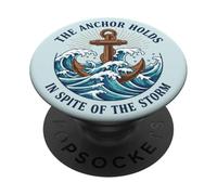 El Ancla sostiene a Pesar de la tormenta fe náutica PopSockets PopGrip Adhesivo