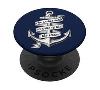 El Ancla sostiene a Pesar de la tormenta fe náutica PopSockets PopGrip Adhesivo