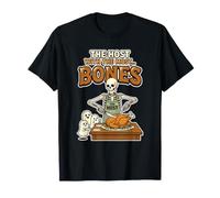 El anfitrión con la mayoría. Huesos Humorístico Fantasmal Humor de Halloween Camiseta