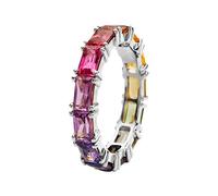 El anillo de las mujeres del circón multi simple de la moda y de la manera-accesorios populares Huevera Anillos Silicona, 9, Metal, Sin piedras preciosas
