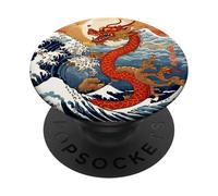 El año del Dragón 2024 Gran ola Año Nuevo chino PopSockets PopGrip Adhesivo