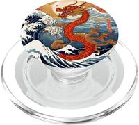 El año del Dragón 2024 Gran ola Año Nuevo chino PopSockets PopGrip para MagSafe