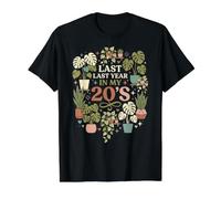 El año Pasado en mis 20 cumpleaños Amante de Las Plantas Cumple Treinta años Camiseta gráfica económica, Hombre, Negro, XL