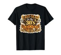 El año Pasado en mis 30 cumpliendo Cuarenta Calabazas Vintage de Halloween Camiseta gráfica económica