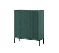 El aparador avon de estilo retro. mide 125x104x39 cm e incluye 6 estantes y 2 puertas.