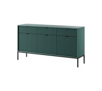 El aparador avon de estilo retro. mide 83x154x39 cm e incluye 6 estantes, 3 cajones y 3 puertas.