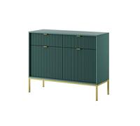 El aparador avon tiene un estilo retro. mide 83x104x39 cm e incluye 4 estantes, 2 cajones y 2 puertas.