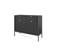 El aparador avon tiene un estilo retro. mide 83x104x39 cm e incluye 4 estantes, 2 cajones y 2 puertas.