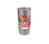 El aprendizaje de maestros de preescolar es Sweet Apple Pre-K School Vaso térmico de acero inoxidable de doble pared