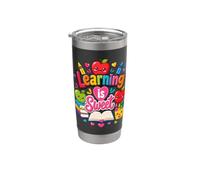 El aprendizaje de maestros de preescolar es Sweet Apple Pre-K School Vaso térmico de acero inoxidable de doble pared