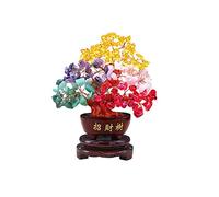 El árbol de Cristal Cristal Tree Lucky Meditation Meditation Decoración Decoración Home Mobiliario Feng Shui Money Tree Ornaments Yoga Healing Decoración Abierta Regalos de Cristal (B)
