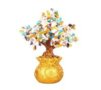 El árbol de Cristal Feng Shui Dinero de la Riqueza de la Riqueza del árbol de la Suerte Natural de la Bonsai del árbol de la Oficina para el Escritorio de la Oficina Adornos de decoración de la