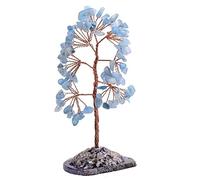 El árbol de Cristal Natural Cristal Grava Muestra Stone Money Tree Feng Shui Ornaments Tree of Life Figurinas Agata Stand Decoración del hogar
