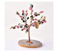 El árbol de Cristal Natural de Cristal de la Amatista de la Aguamarina Decoración del árbol de la Suerte del árbol de la Suerte Sligos de Piedra Adornos minerales Decoración Cristal