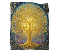 El árbol de la teoría conspiración. El Árbol Cósmico Vida, Símbolo de Crecimiento y Abundancia Manta Estampada 3D Colcha Diseño Ropa Cama Microfibra Suave Y Cálida Sofá Ropa Cama 70x80inch(180x200cm)