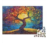 El árbol de la Vida 1000 Piezas Rompecabezas para Adultos Rompecabezas Imposibles Juguetes De Desafío De Juego EduGatosivo para Adultos De Habilidad para Toda La Familia 1000pcs (75x50cm)