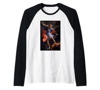 El Arcángel Miguel derrotando a Satanás por Guido Reni (1635) Camiseta Manga Raglan