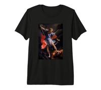 El Arcángel Miguel derrotando a Satanás por Guido Reni (1635) Camiseta Premium