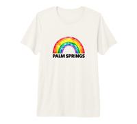 El arcoíris de Palm Springs, Orgullo LGBTQ, Padre Moderno de Mediados de Siglo Camiseta Premium