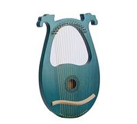 El arpa, Arpa de lira, instrumento madera maciza caoba con diseño patentado, arpa portátil 16 cuerdas metal for adultos y niños principiantes(Green,1)