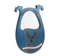 El arpa, Arpa de lira, instrumento madera maciza caoba con diseño patentado, arpa portátil 16 cuerdas metal for adultos y niños principiantes(Green,2)