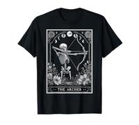 El Arquero Arco y Flecha Tarot Carta Esqueleto Bruja Camiseta