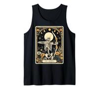 El Arquero Arco y Flecha Tarot Carta Esqueleto Bruja Camiseta sin Mangas