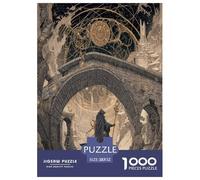 El Arreglo Estelar Puzzle Regalo Creativo Decoración del Hogar 1000 Piezas Puerta Estelar de la Rune Dorada Rompecabezas Imposible Juguetes Desafiantes para Adultos 52x38cm/1000pcs
