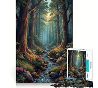 El Arroyo del Bosque Secreto para Adultos, Rompecabezas de 1000 Piezas, Juguete de lógica Pura, Momento de Paz, Corte preciso, Regalo sincero 38x26cm