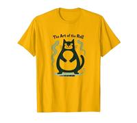 El Arte del Rollo: Humor de Gato Rolling Fatties Camiseta, Hombre, Dorado Brillante, 3XL