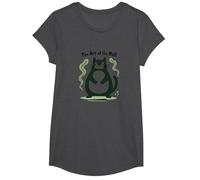 El Arte del Rollo: Humor de Gato Rolling Fatties Camiseta, Niñas, Jaspeado Oscuro, Pequeña
