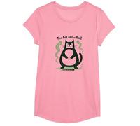 El Arte del Rollo: Humor de Gato Rolling Fatties Camiseta, Niñas, Rosado, Grande