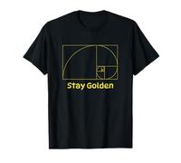 El arte en espiral de Fibonacci en proporción áurea permanece dorado Camiseta