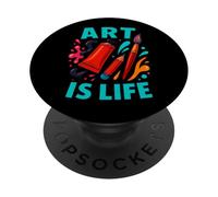 El Arte es la Vida, diseño de Pintor audaz PopSockets PopGrip Adhesivo