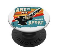 El Arte es mi Deporte Favorito para Artistas y Pintores PopSockets PopGrip Adhesivo