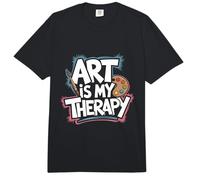 El Arte es mi Terapia Artista Pintor Pintura Colorida Amante del Arte Comfort Colors Adult Heavyweight T-Shirt