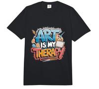El Arte es mi Terapia Artista Pintor Pintura Colorida Amante del Arte Comfort Colors Adult Heavyweight T-Shirt