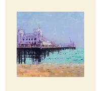 El Arte Grupo Colin Ruffell (Brighton Pier) - Montado impresión 40 x 40 cm, Papel, Multicolor, 40 x 40 x 1,3 cm