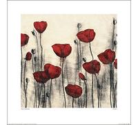 El Arte Grupo Hans Andkjaer - Lienzo Decorativo (I) - Lámina Decorativa (40 x 40 cm), diseño Floral, Papel, Multicolor, 40 x 40 x 1,3 cm