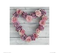 El Arte Grupo Howard Shooter (Rosa corazón) - Art Print (40 x 40 cm, Papel, Multicolor, 40 x 40 x 1,3 cm