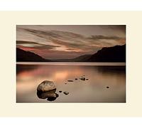 El Arte Grupo Ian Winstanley (Ullswater Rocks) - Montado impresión 30 x 40 cm, Papel, Multicolor, 30 x 40 x 1,3 cm